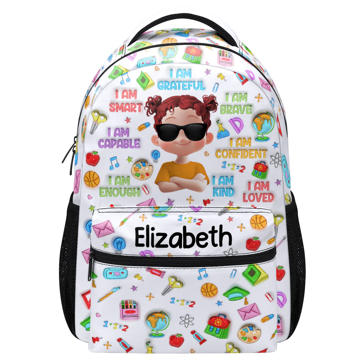 Playful 3D Kid Affirmations - Personalized Backpack