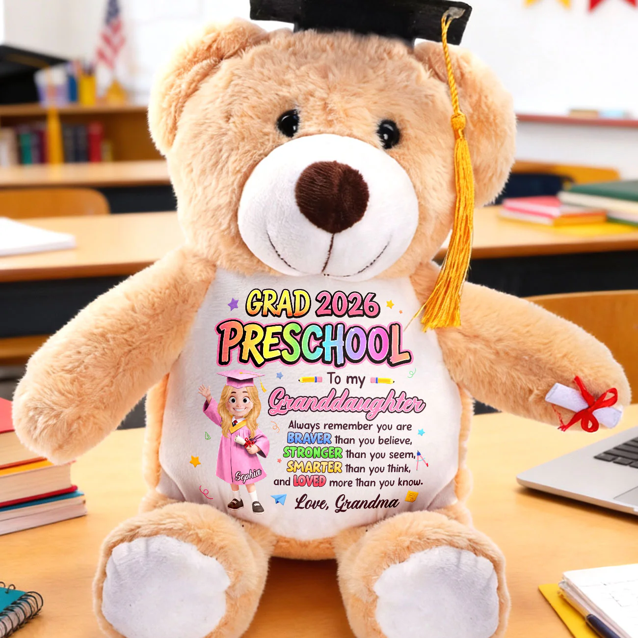 Preschool Kindergarten Graduation - Personalized Graduation Teddy Bear
