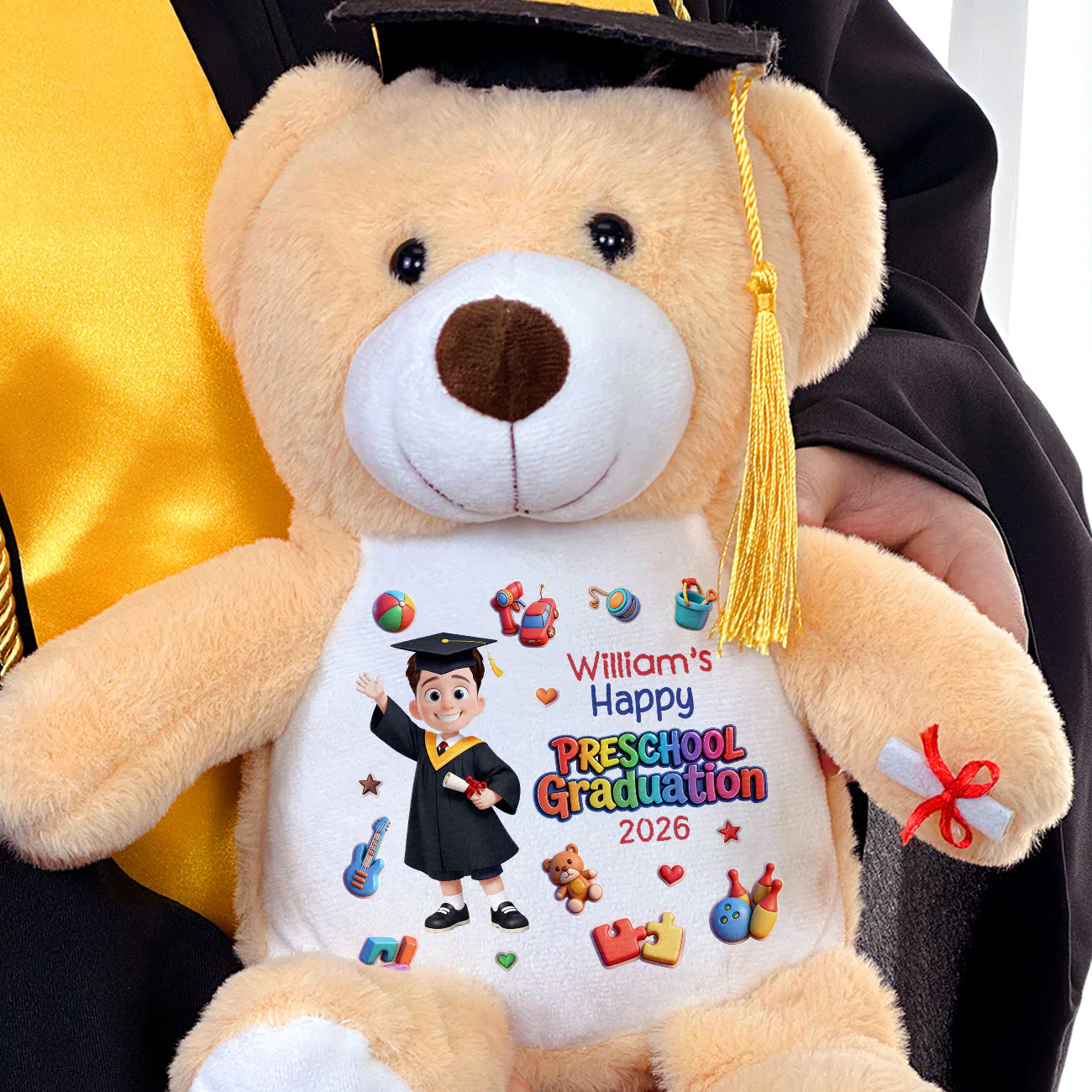 Preschool Kindergarten Graduation - Personalized Graduation Teddy Bear - Image 2