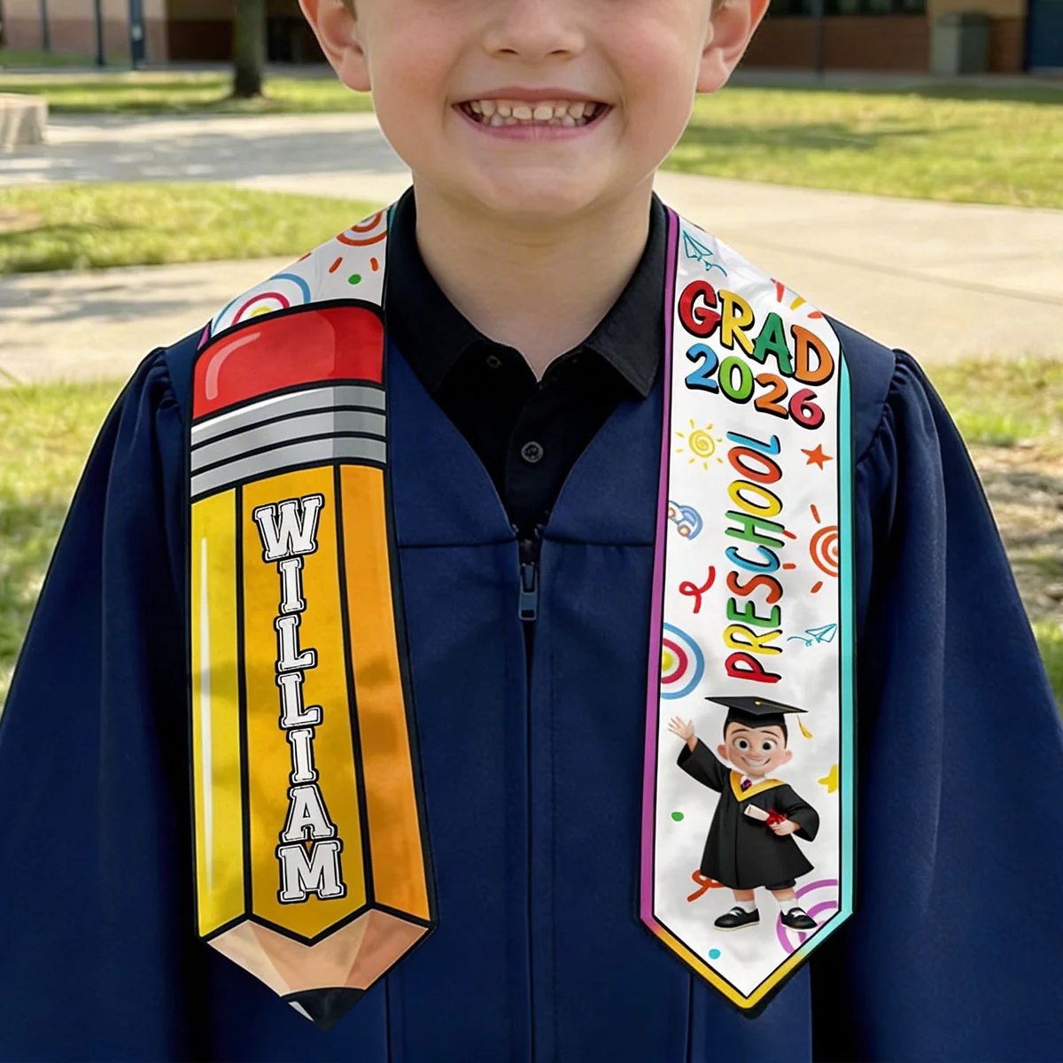 Preschool Kindergarten Graduation - Personalized Kid Graduation Stole - Image 2