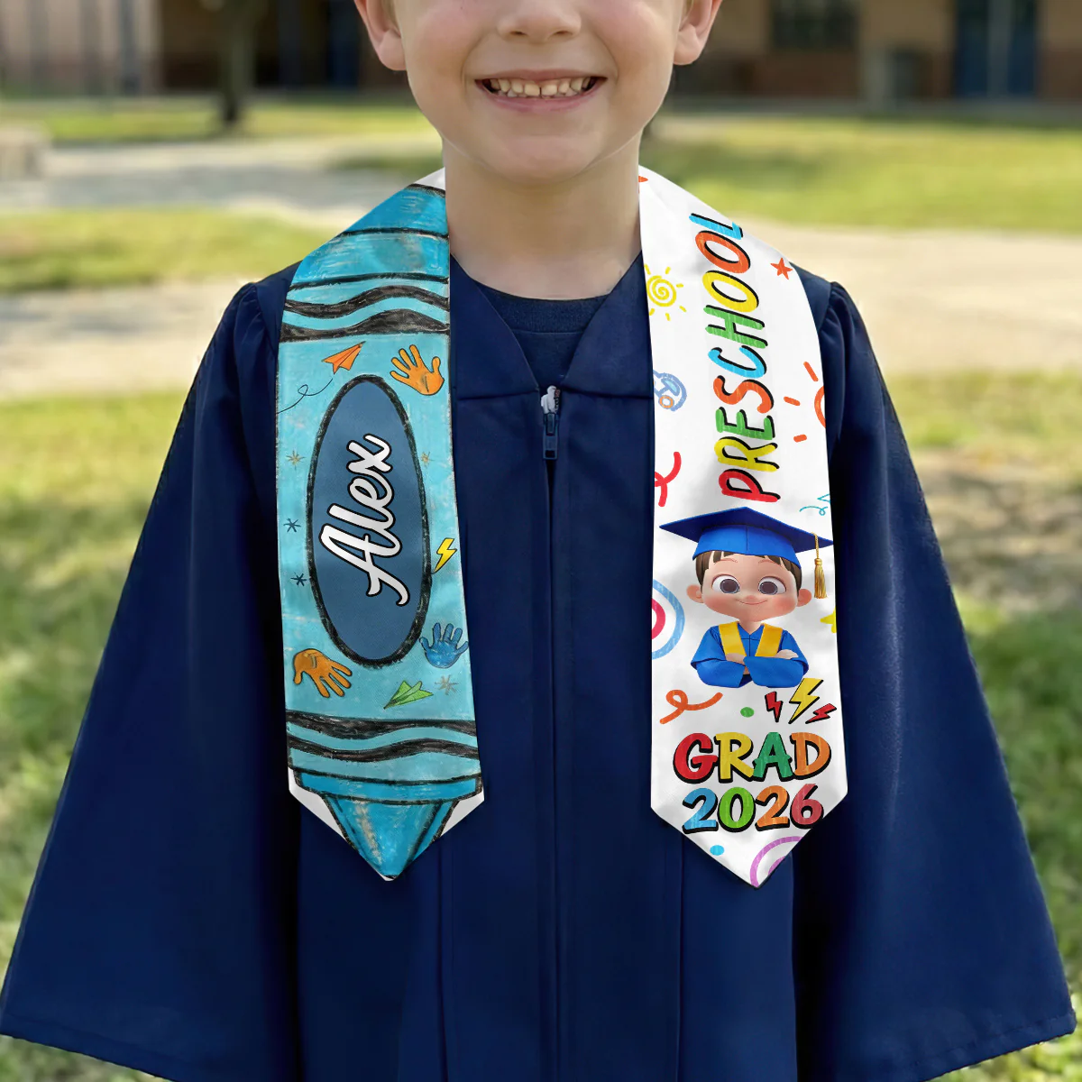 Preschool Kindergarten Graduation - Personalized Kid Graduation Stole