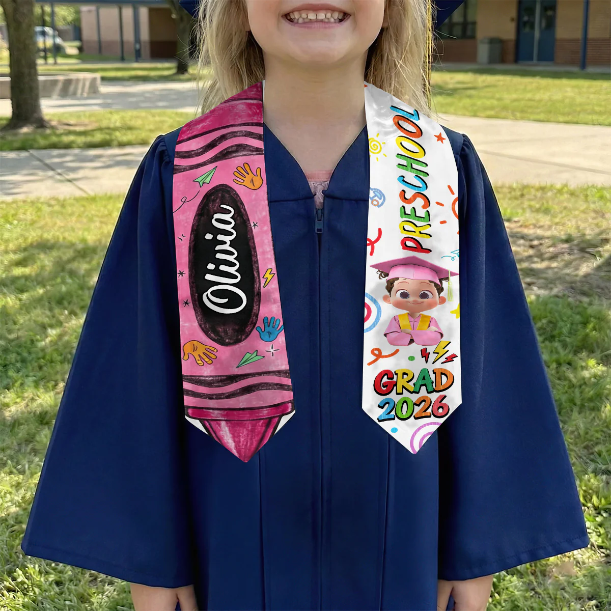 Preschool Kindergarten Graduation - Personalized Kid Graduation Stole - Image 2