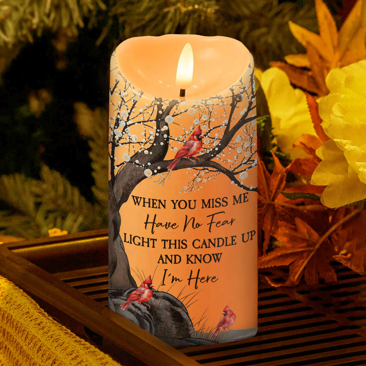 Presence Through Light Message - Personalized Flameless LED Candle - Image 2