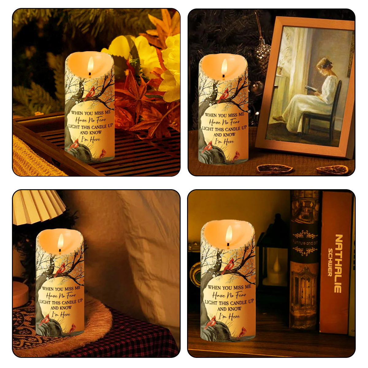 Presence Through Light Message - Personalized Flameless LED Candle - Image 3