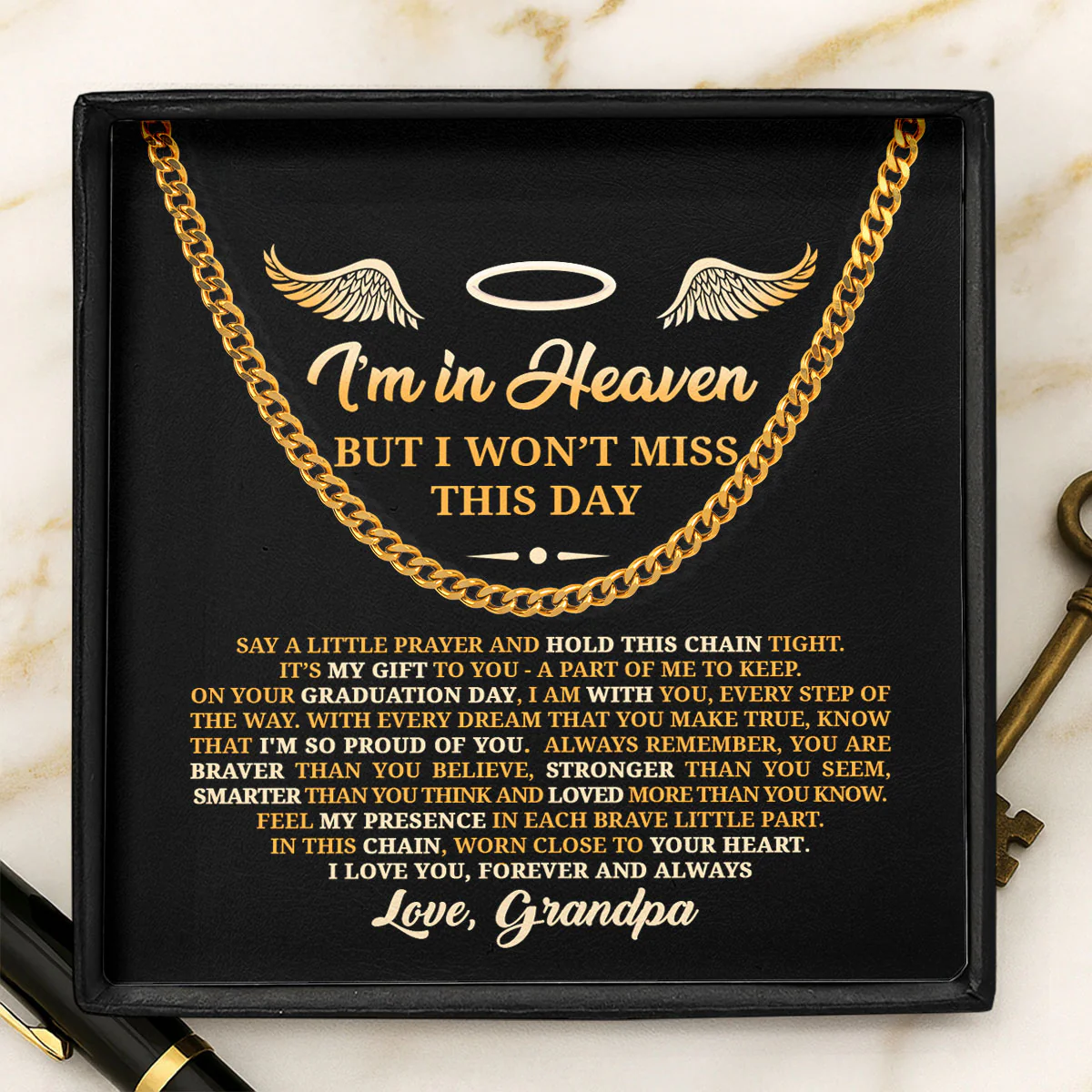 Pride From Heaven - Personalized Men's Cuban Link Chain