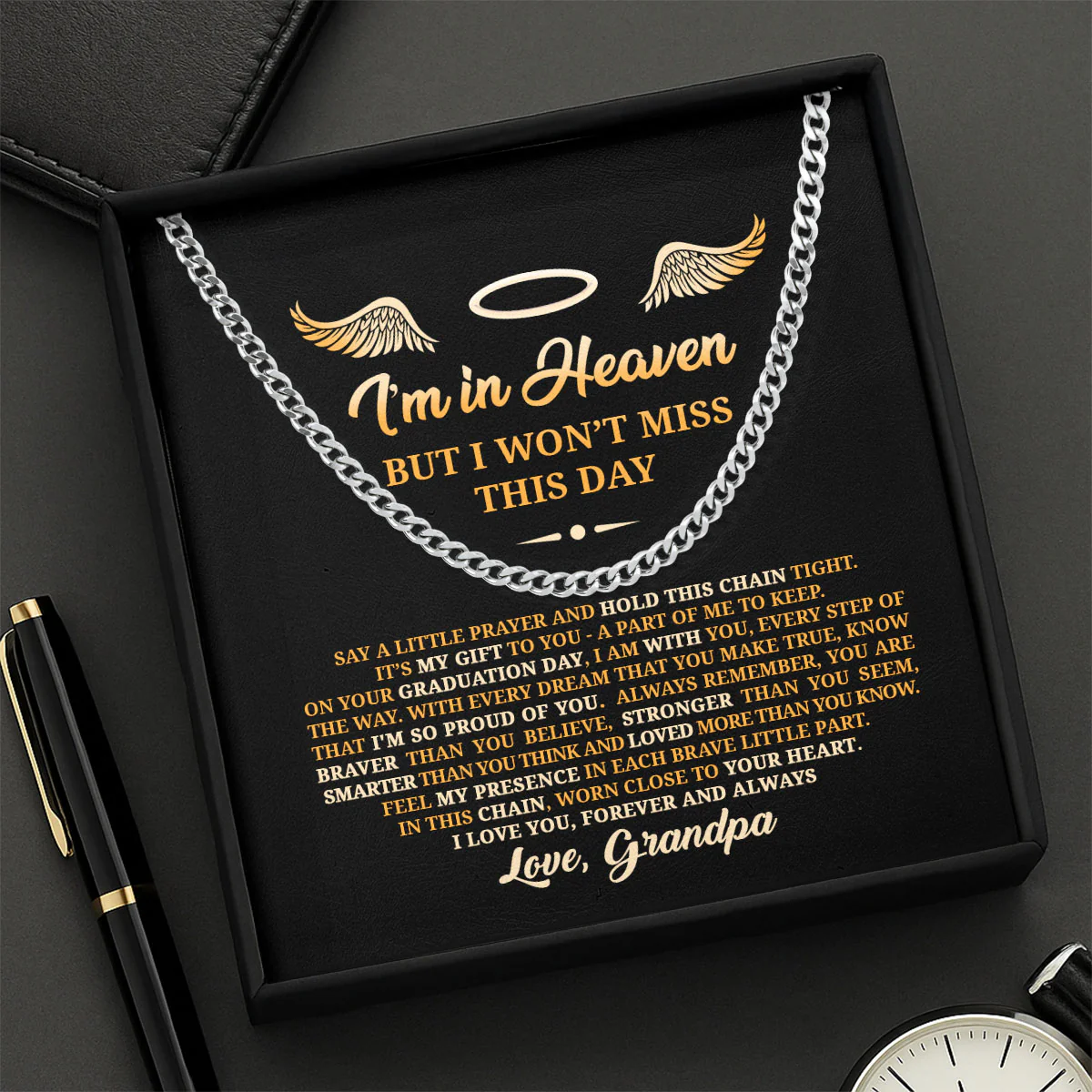 Pride From Heaven - Personalized Men's Cuban Link Chain - Image 2