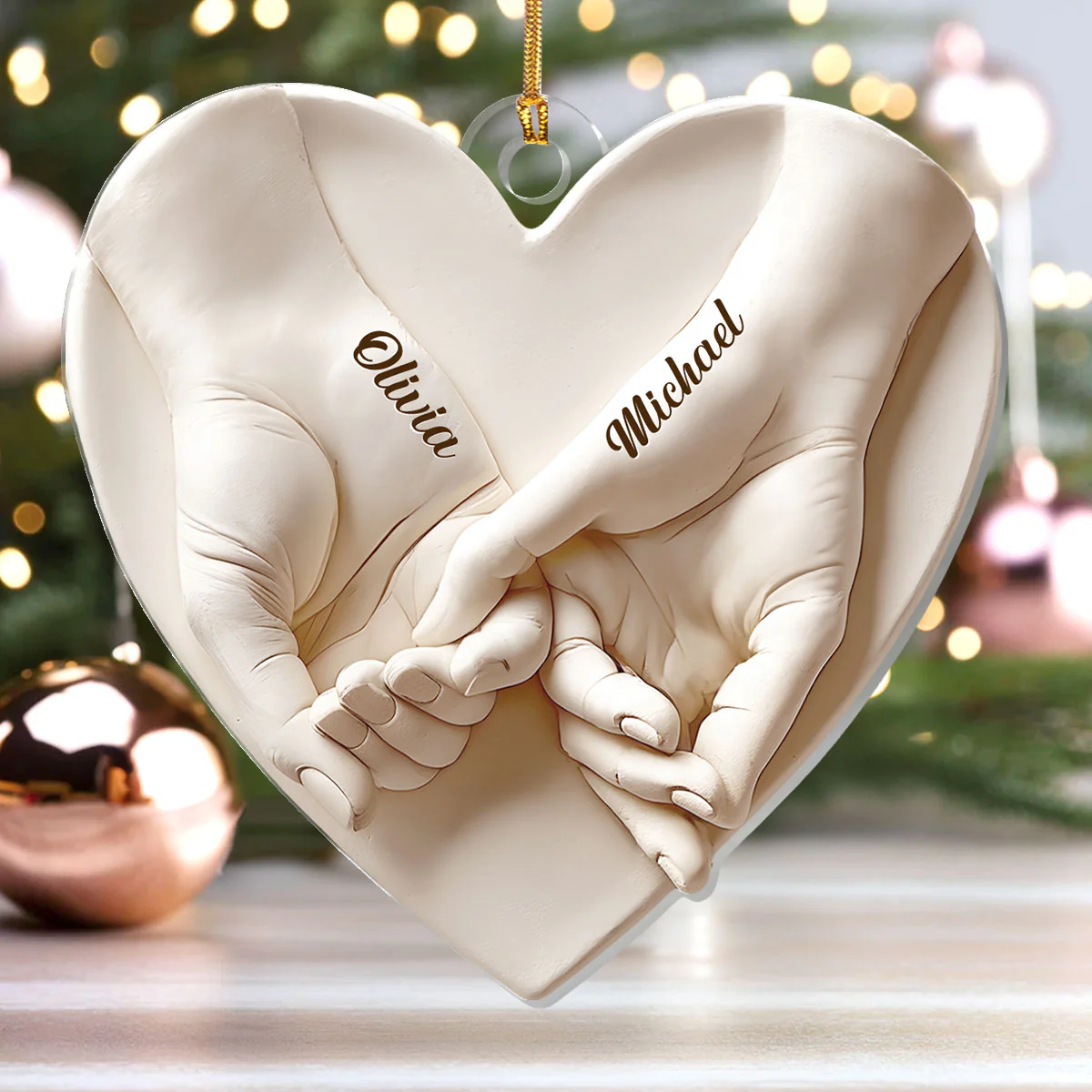 Promise Of Love - Personalized 1-Layer Acrylic Ornament - Image 4