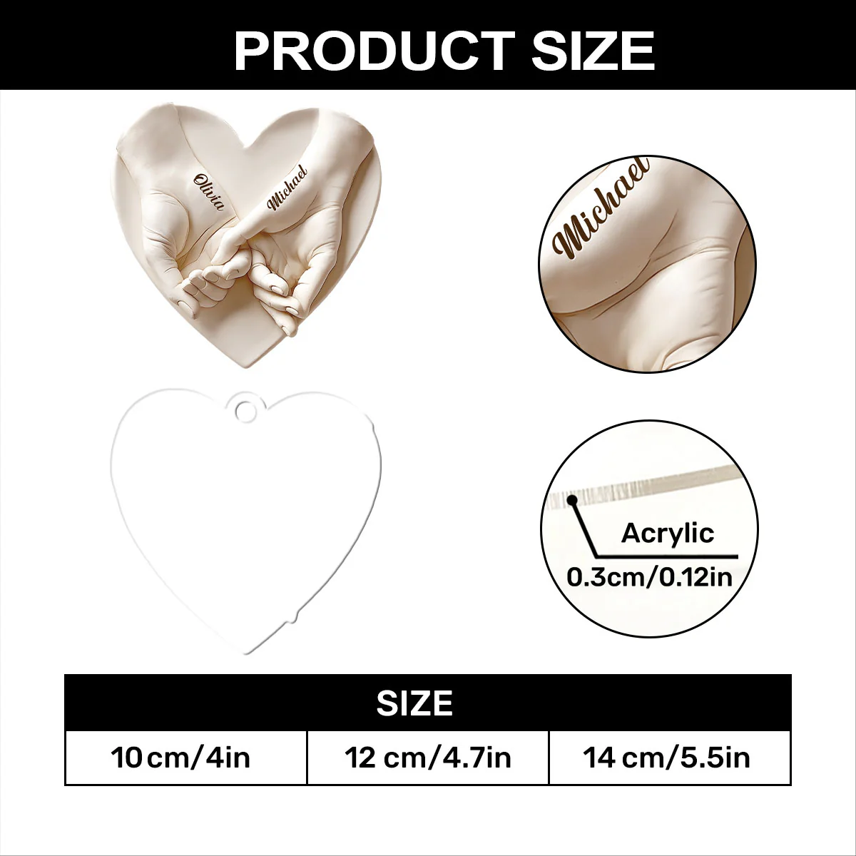 Promise Of Love - Personalized 1-Layer Acrylic Ornament - Image 7