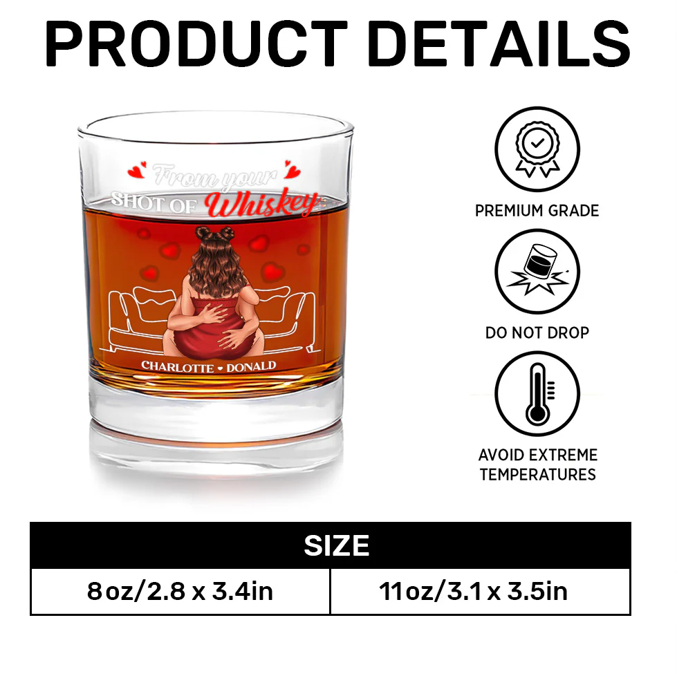 Promise To Always Be By Your Side - Personalized Round Whiskey Glass - Image 7