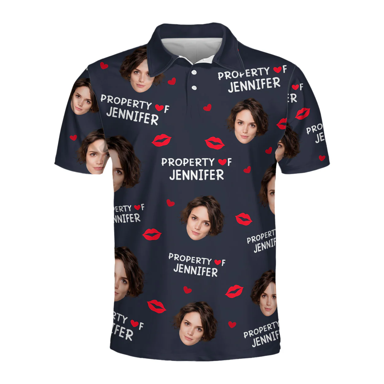 Property Of Funny Gift For Husband - Personalized Polo Shirt - Image 4