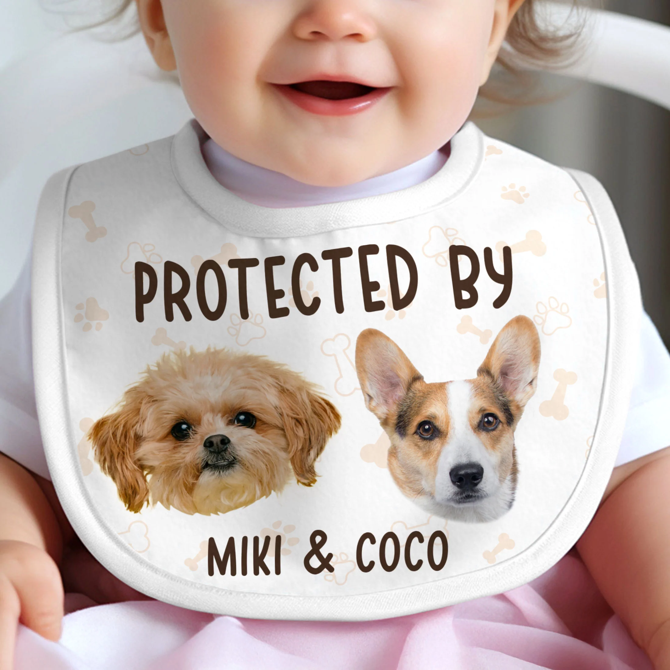 Protected By - Personalized Baby Bib - Image 3