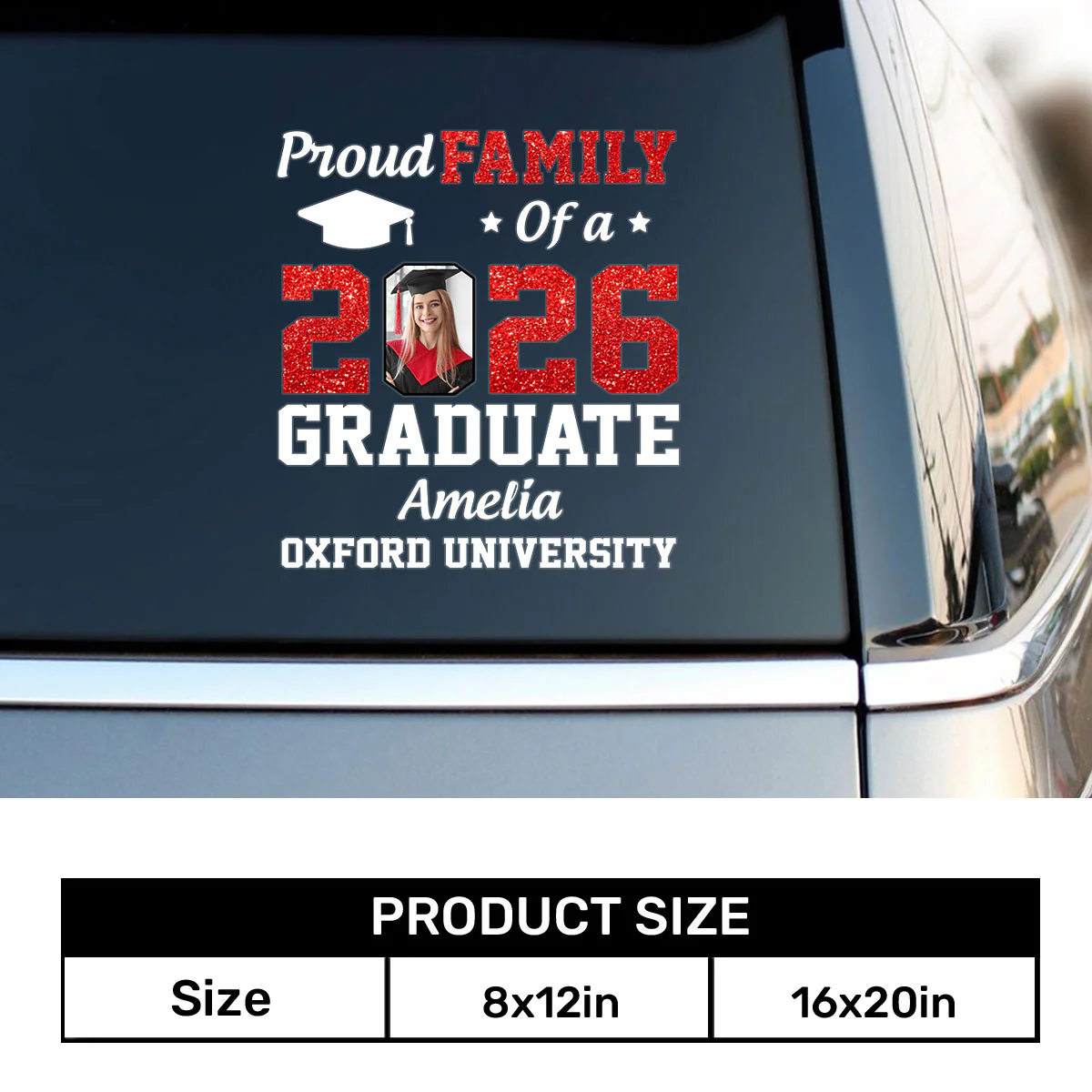Proud Family Of A 2026 Graduate - Personalized Sticker - Image 6