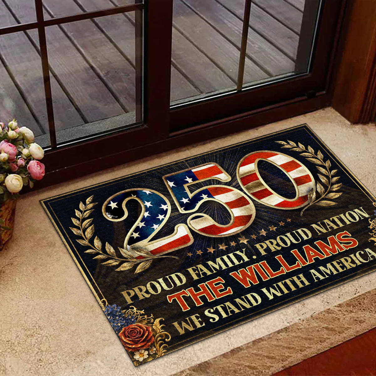 Proud Family. Proud Nation - Personalized Doormat - Image 5