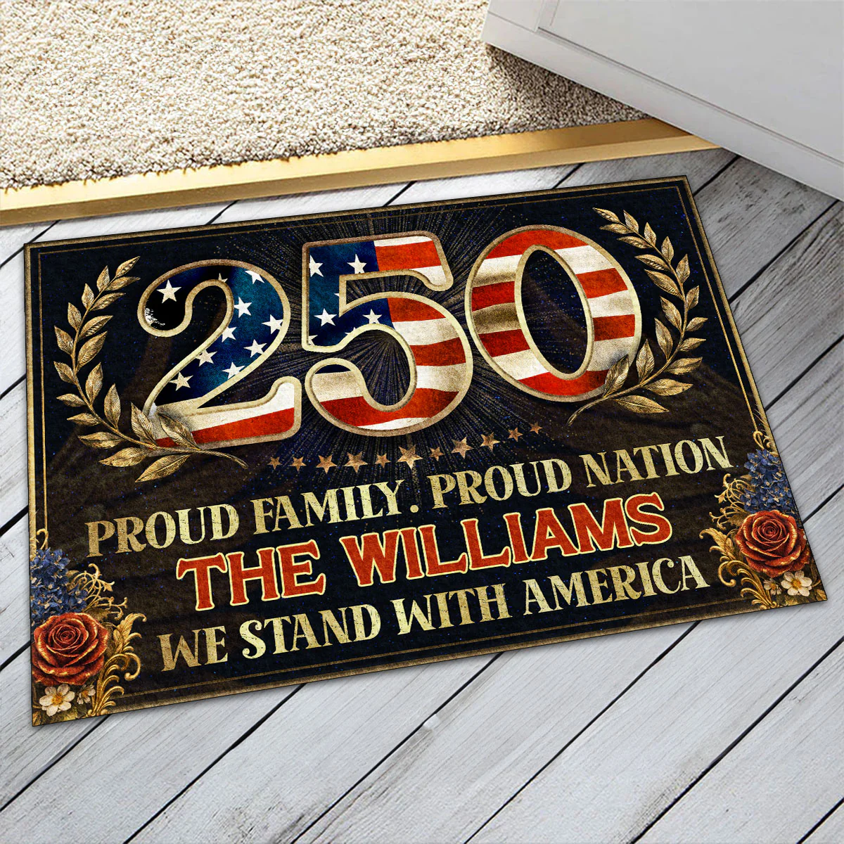 Proud Family. Proud Nation - Personalized Doormat - Image 6