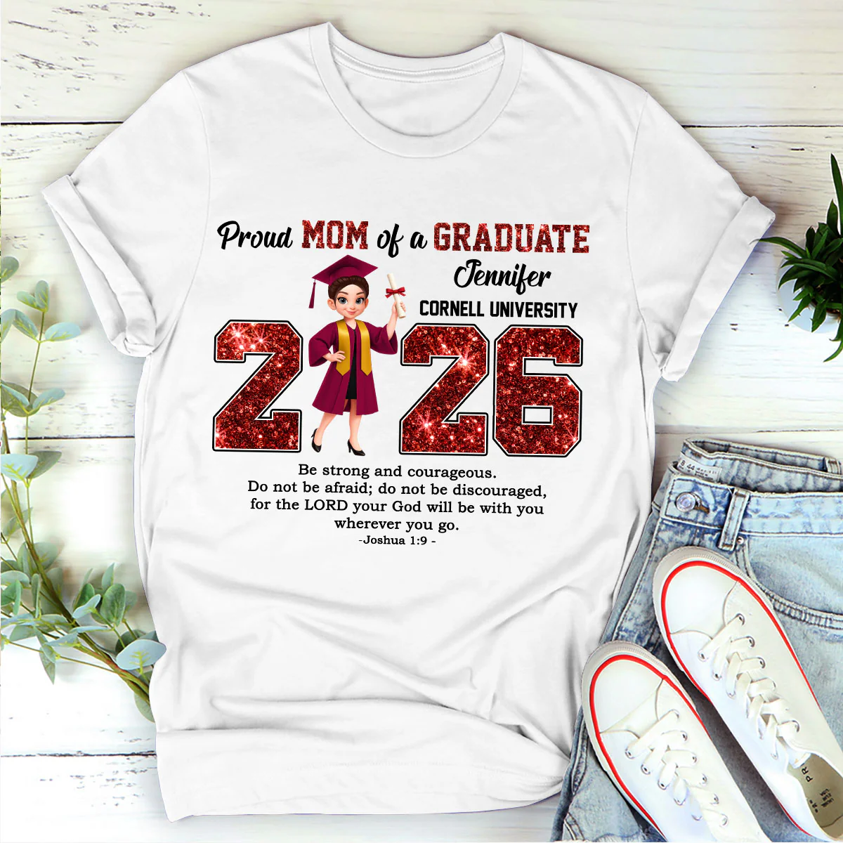 Proud Mom/Dad Of A Graduate - Personalized 2D Unisex T-shirt