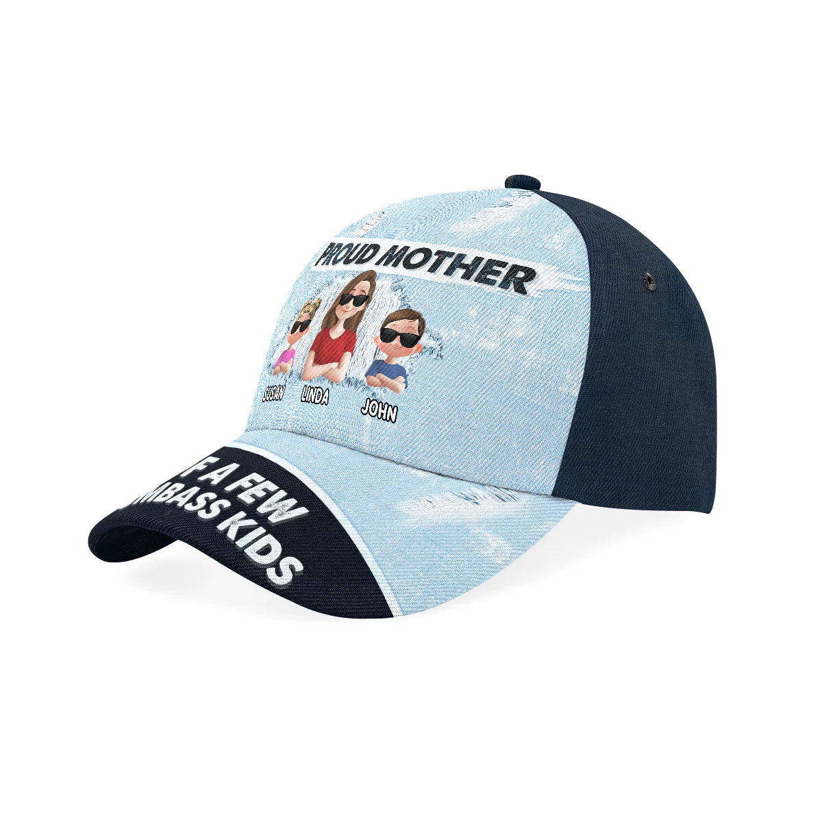 Proud Mother Of A Few Kids - Personalized Classic Cap - Image 2