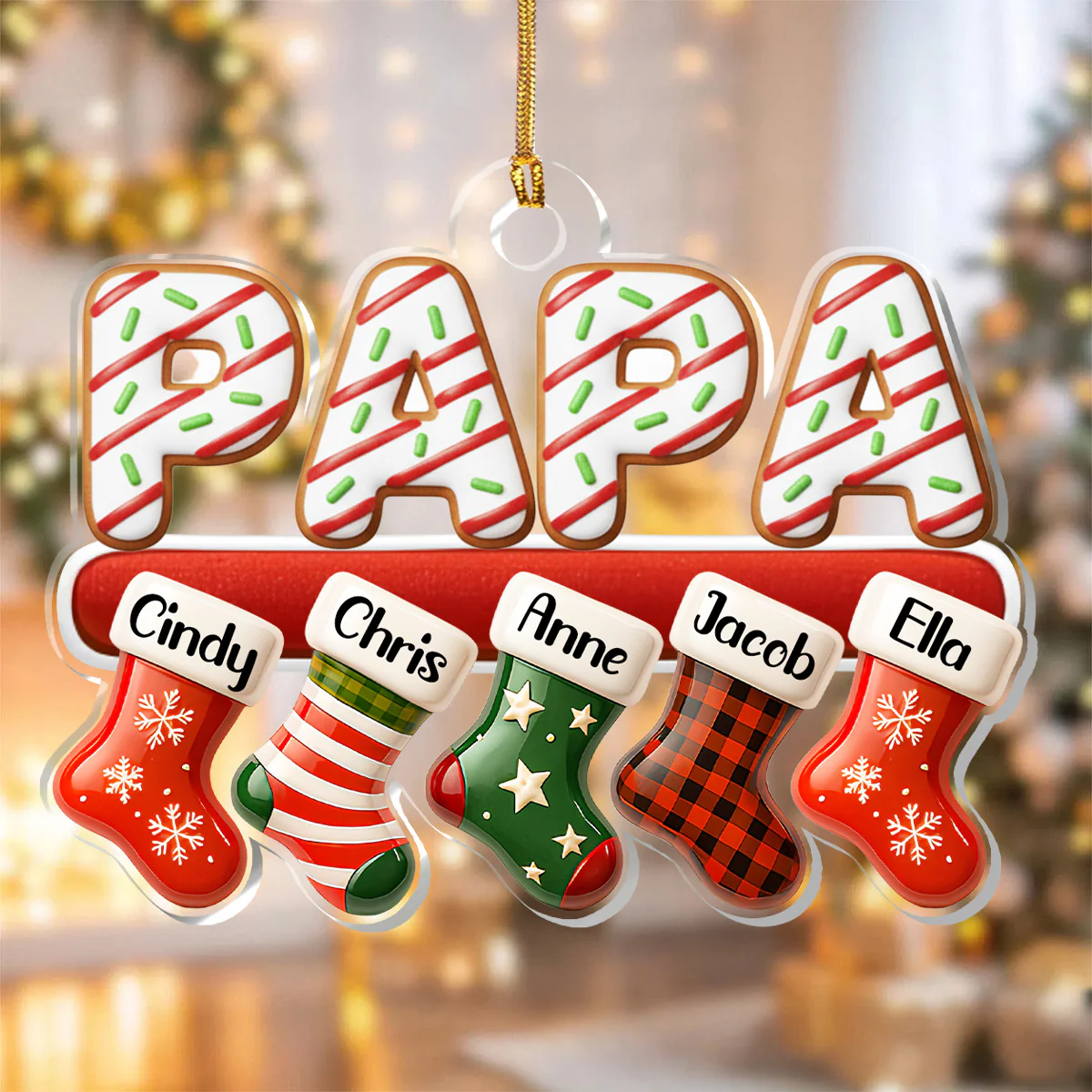 Proud To Be A Nana - Personalized 1-Layer Acrylic Ornament - Image 6