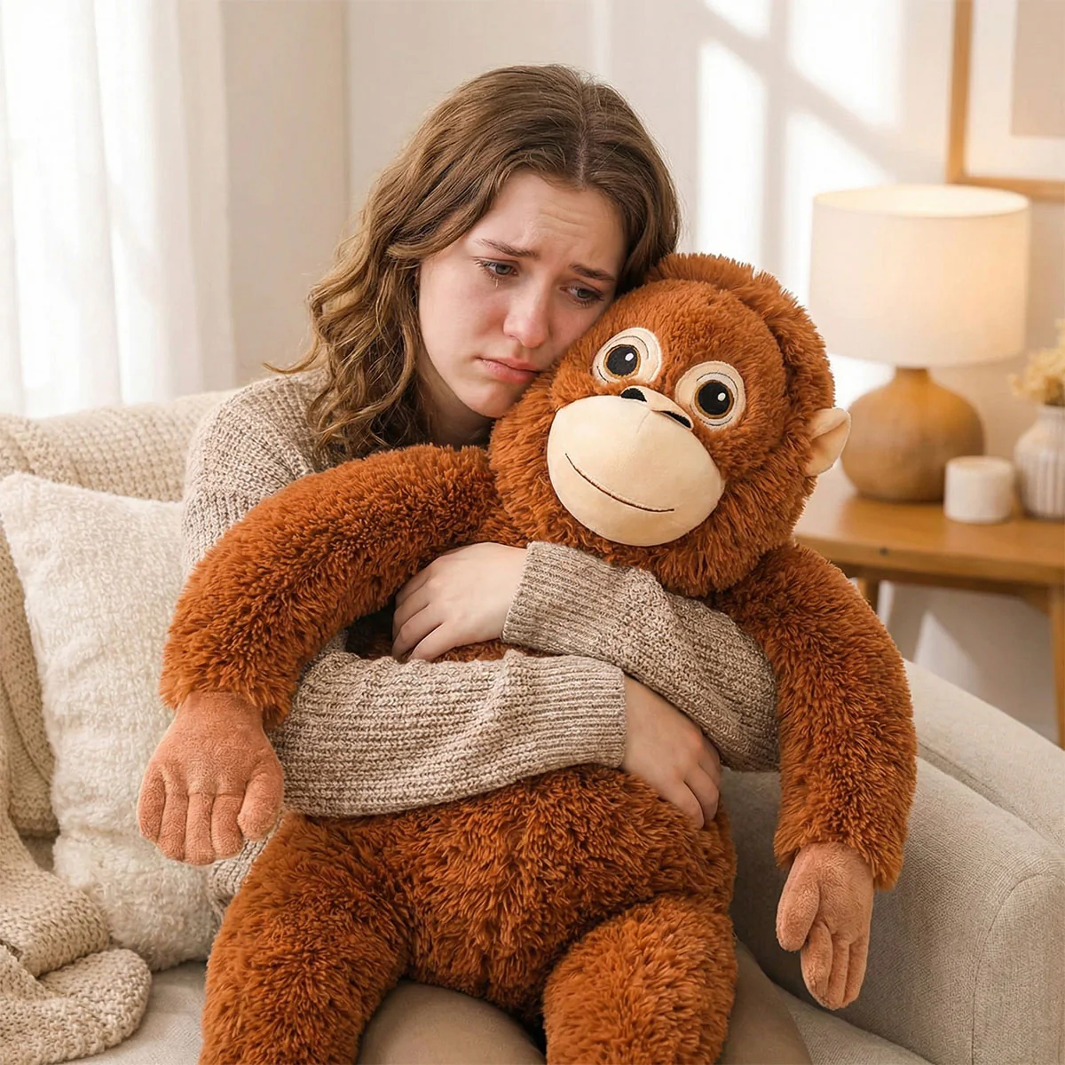 Punch Monkey Plush, Viral Orangutan Plush Toy, Emotional Support Stuffed Animal - Orangutan Plush Toy - Image 7