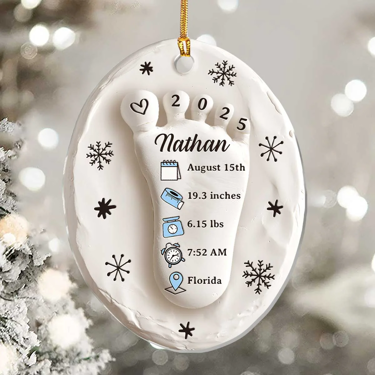 Pure Blessing - Personalized 1-Layer Acrylic Ornament - Image 5