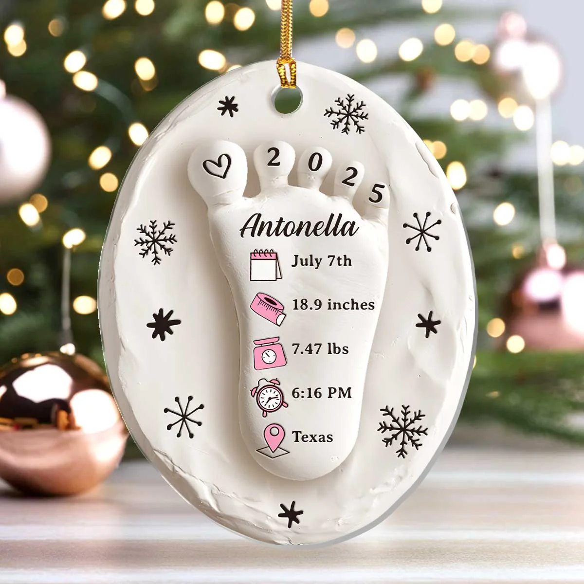 Pure Blessing - Personalized 1-Layer Acrylic Ornament - Image 6