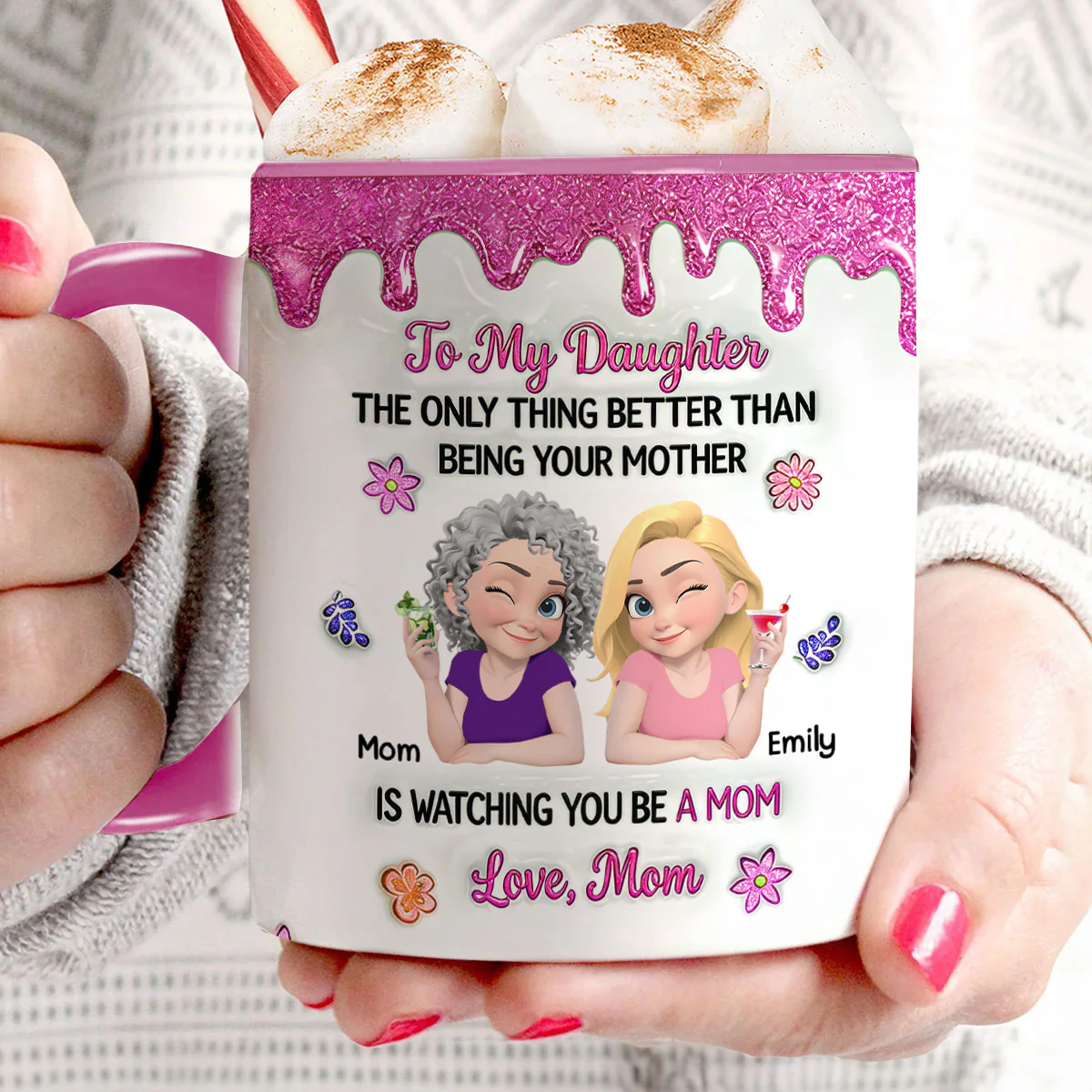 Purple Blink The Only Thing Better Than Being Your Mother - Personalized Accent Mug
