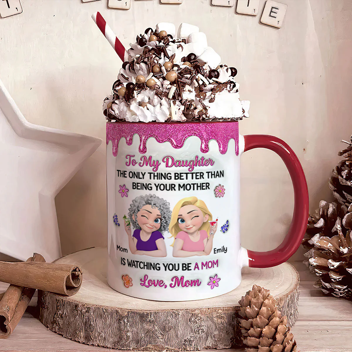 Purple Blink The Only Thing Better Than Being Your Mother - Personalized Accent Mug - Image 2