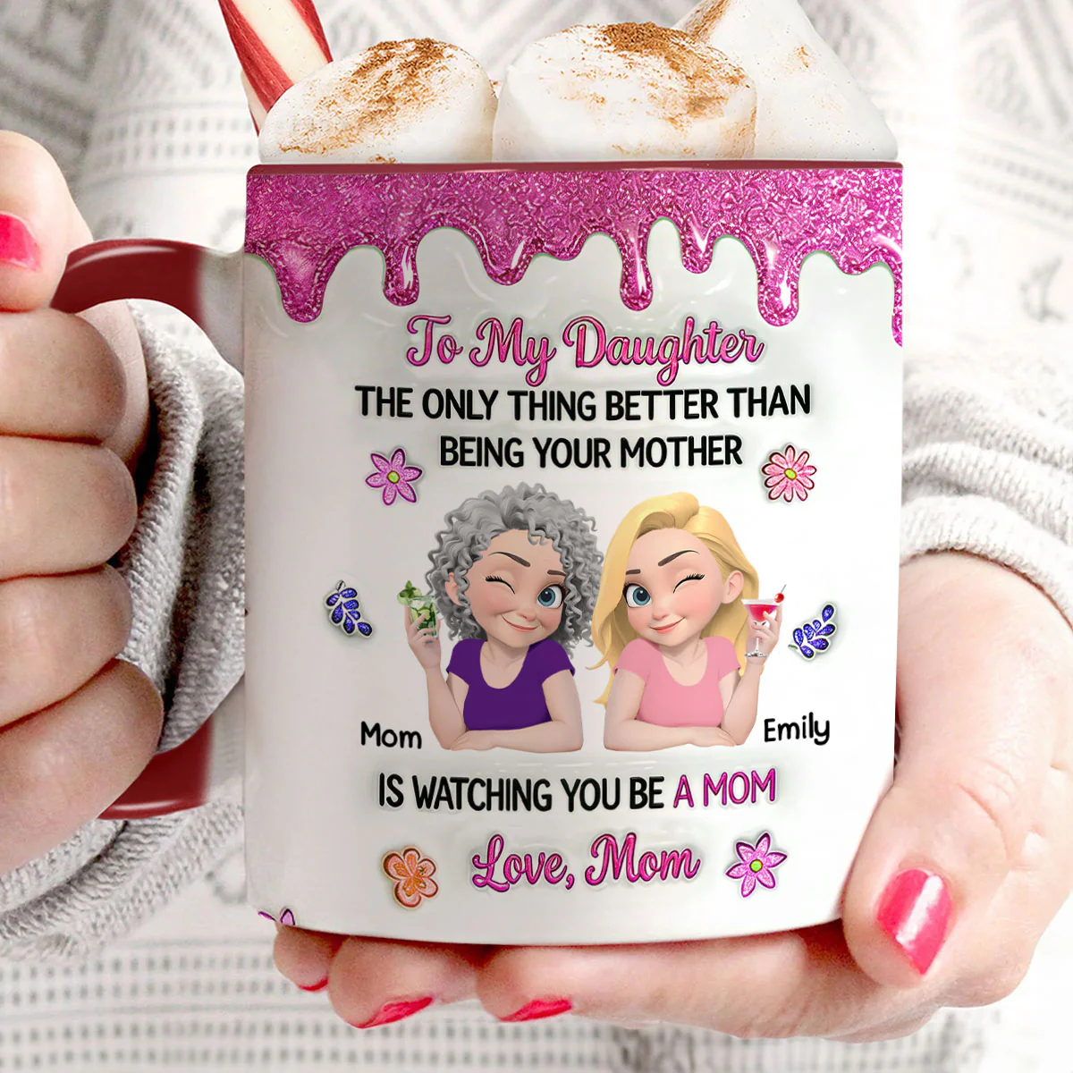 Purple Blink The Only Thing Better Than Being Your Mother - Personalized Accent Mug - Image 5