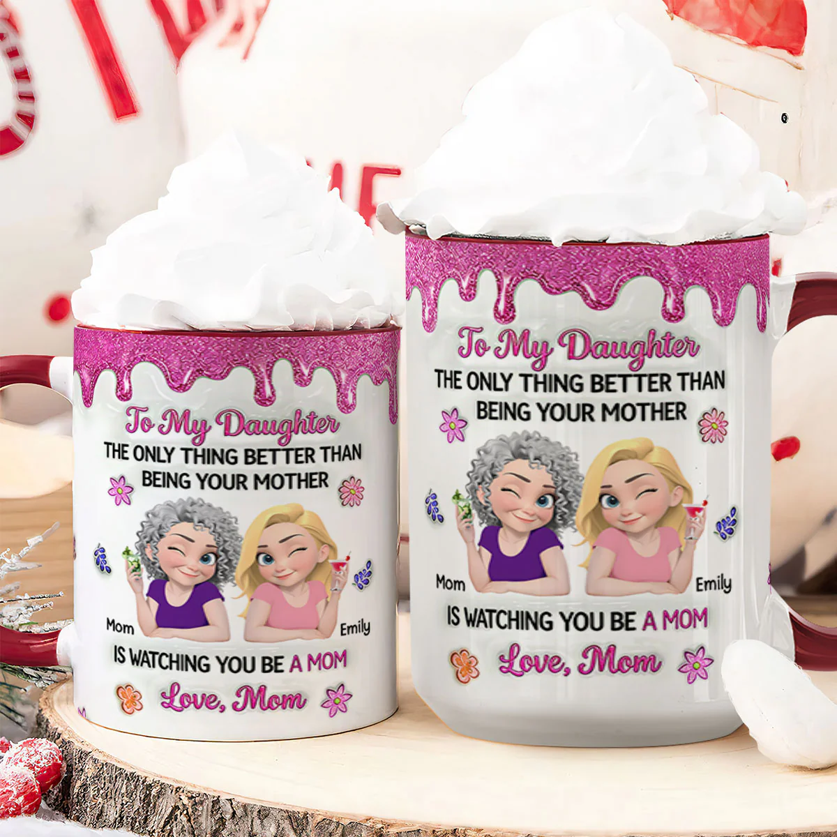 Purple Blink The Only Thing Better Than Being Your Mother - Personalized Accent Mug - Image 6