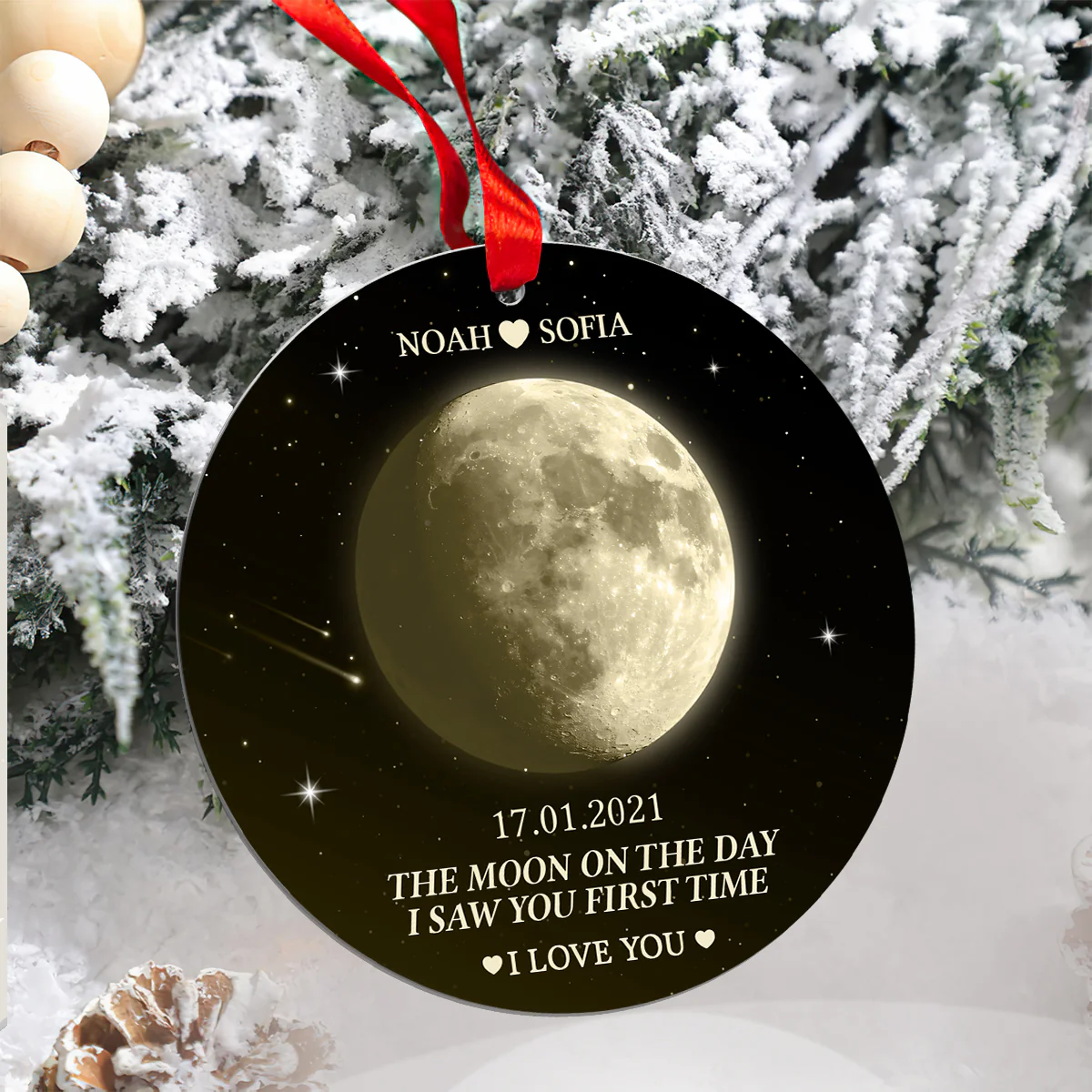 Remember The Night We Met - Personalized Mirror Ornament - Image 2