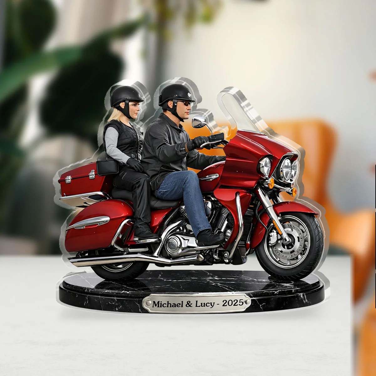 Riding Partners For Life - Personalized Custom Shaped Acrylic Plaque - Image 3