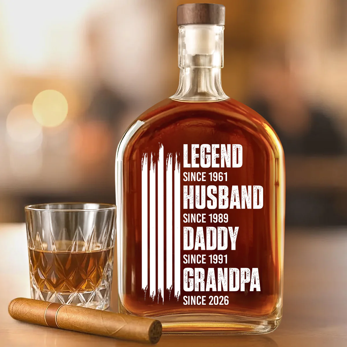 Roles Of A Legend - Personalized Whiskey Bottle - Image 2