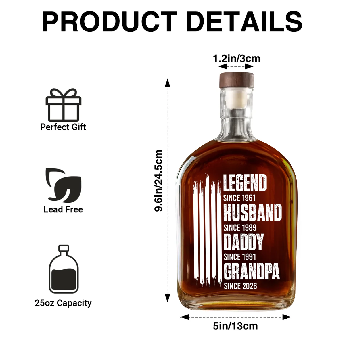 Roles Of A Legend - Personalized Whiskey Bottle - Image 6