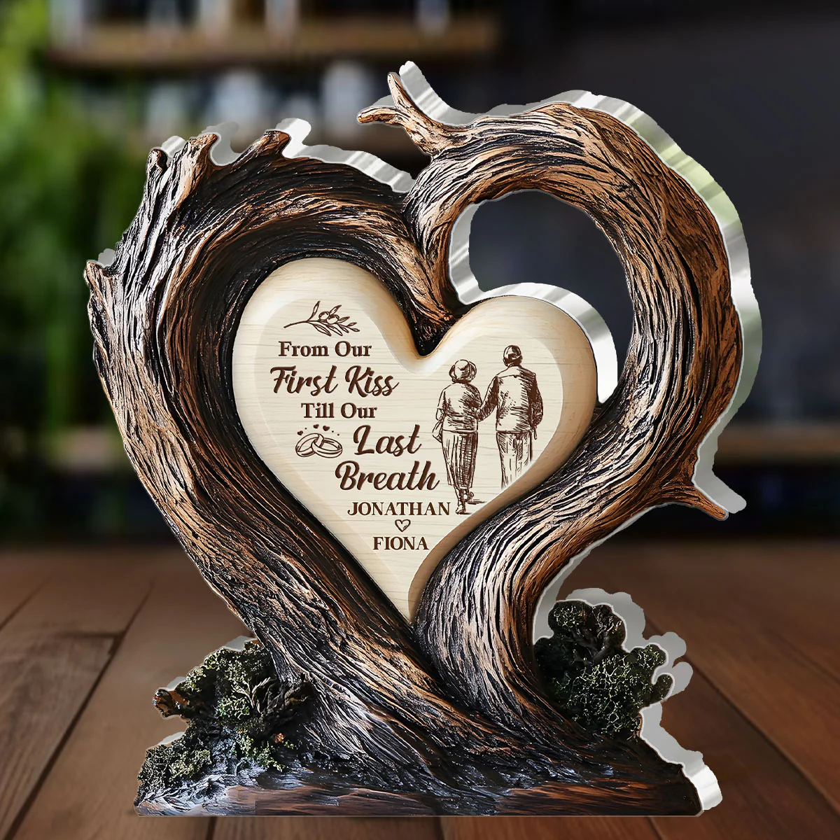 Rooted In Endless Love - Personalized Custom Shaped Squared Acrylic Plaque - Image 3