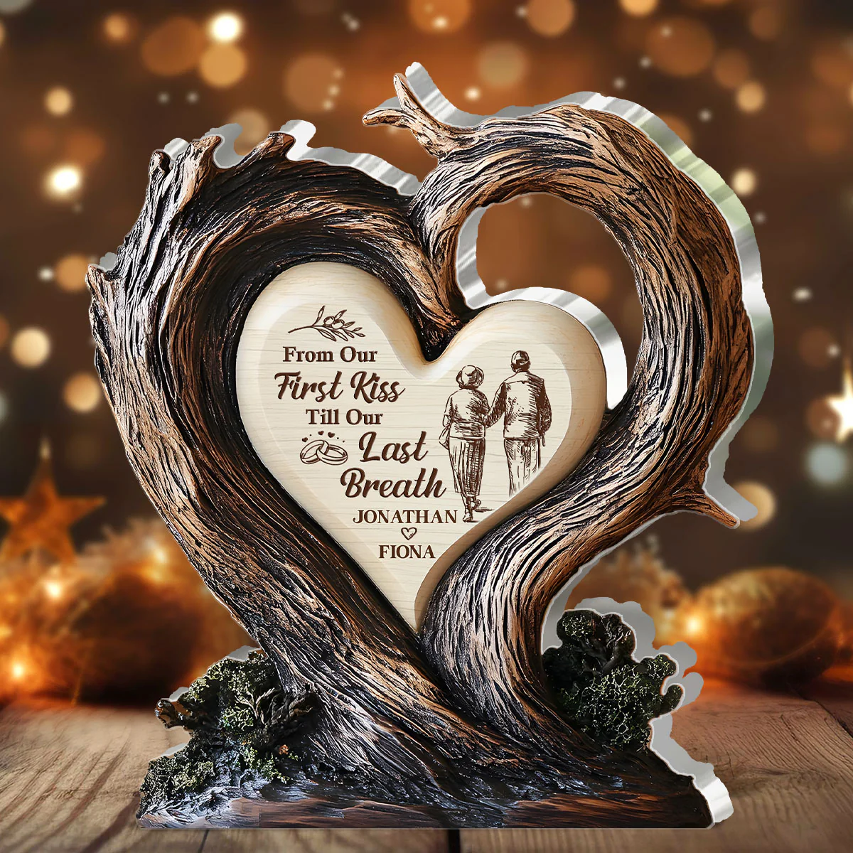 Rooted In Endless Love - Personalized Custom Shaped Squared Acrylic Plaque - Image 4