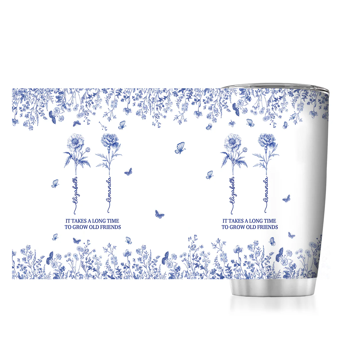 Rooted In True Friendship - Personalized Stainless Steel Tumbler - Image 6