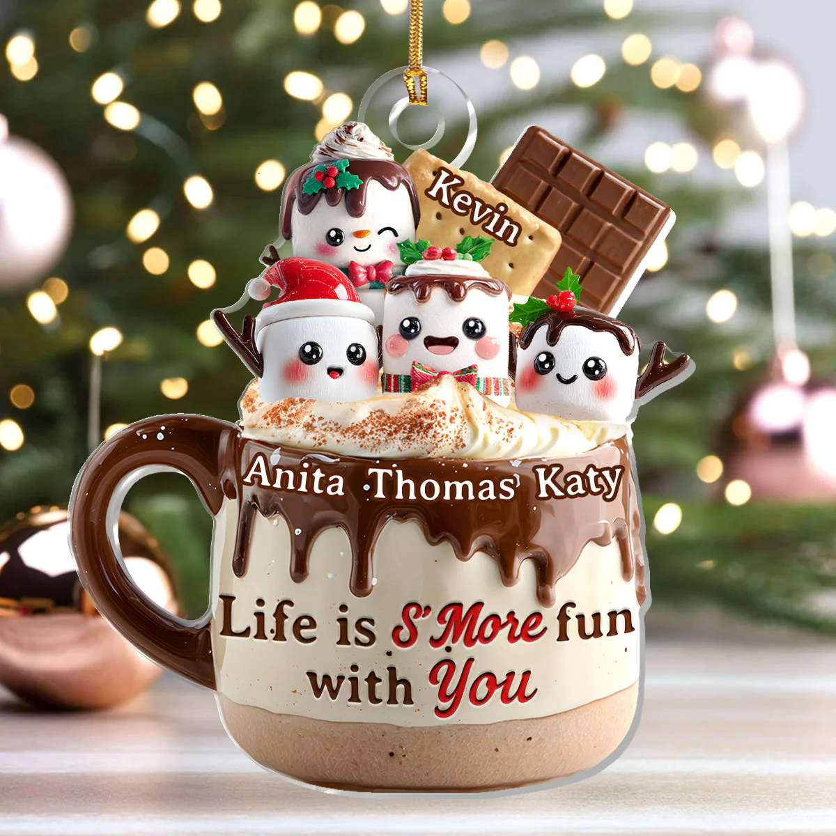 S’More To Cherish - Personalized 1-Layer Acrylic Ornament - Image 4