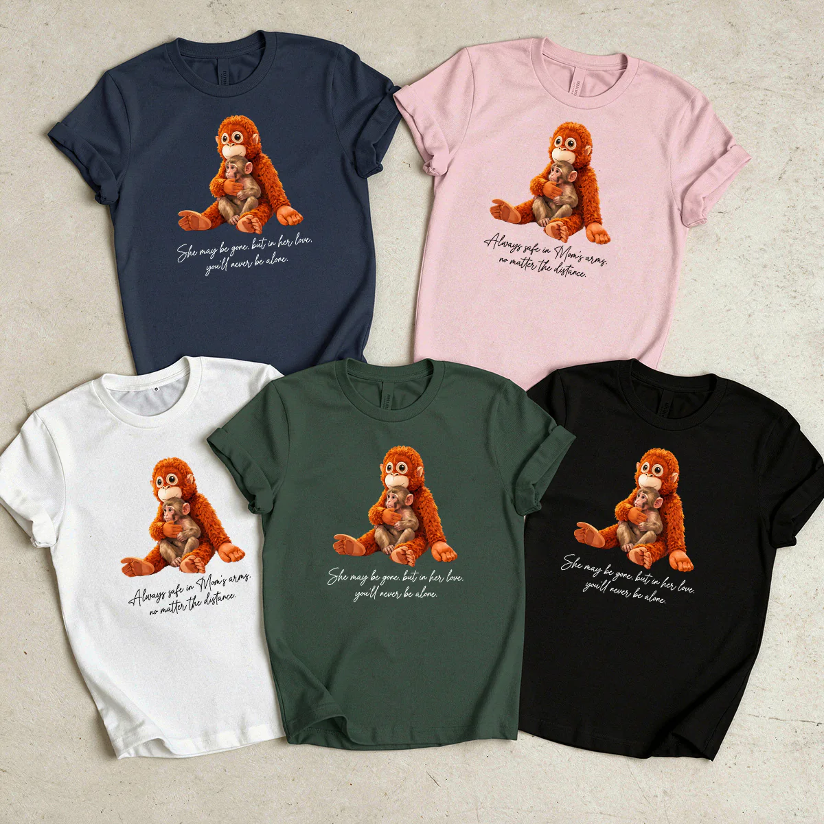 Safe In The Arms Of Mom - Personalized 2D Unisex T-shirt - Image 7