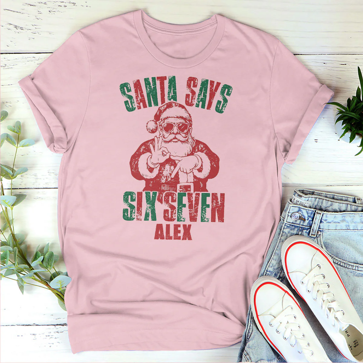 Santa Says Six Seven - Personalized 2D Unisex T-shirt - Image 4