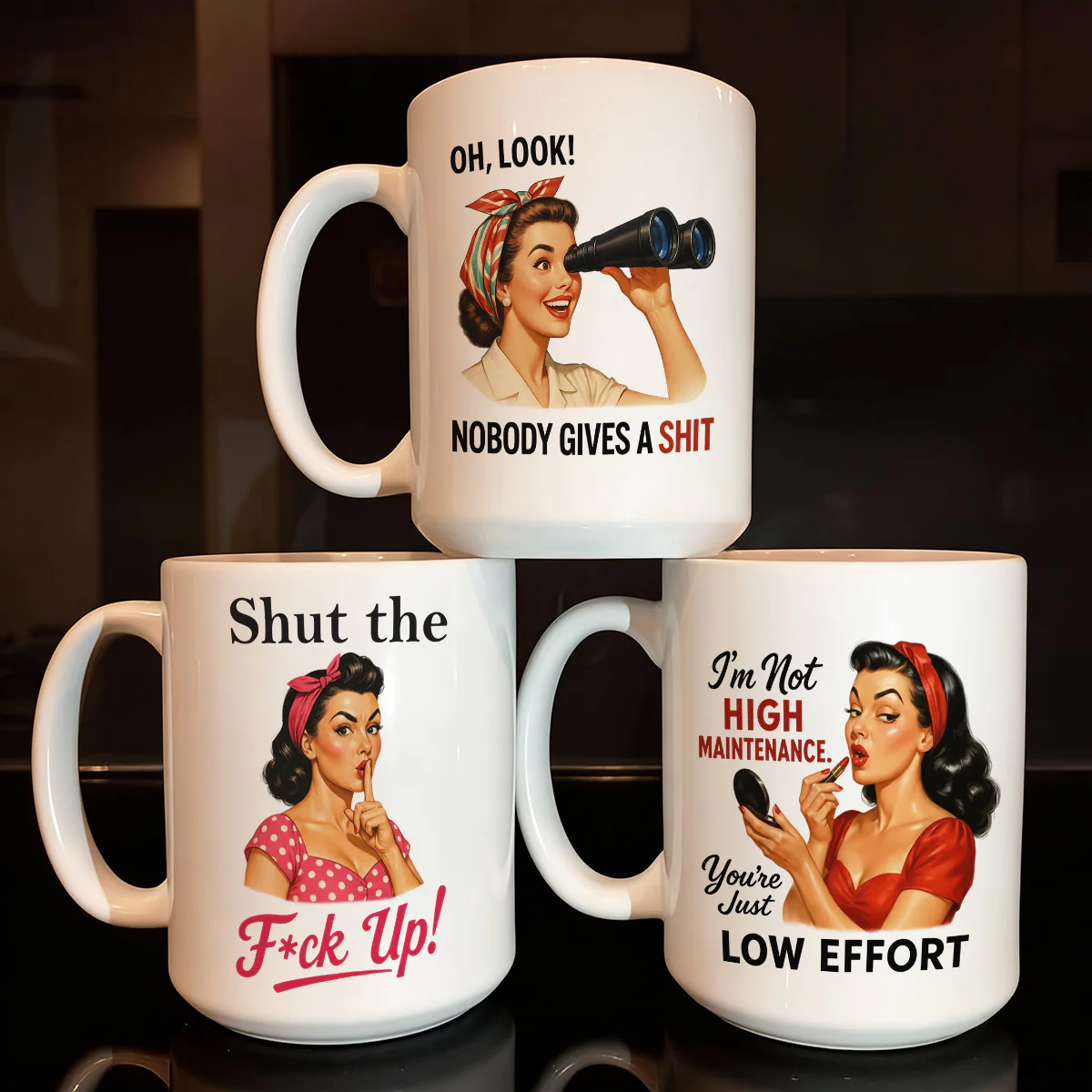 Sarcastic Retro White Elephant Gift - Personalized Ceramic Coffee Mug