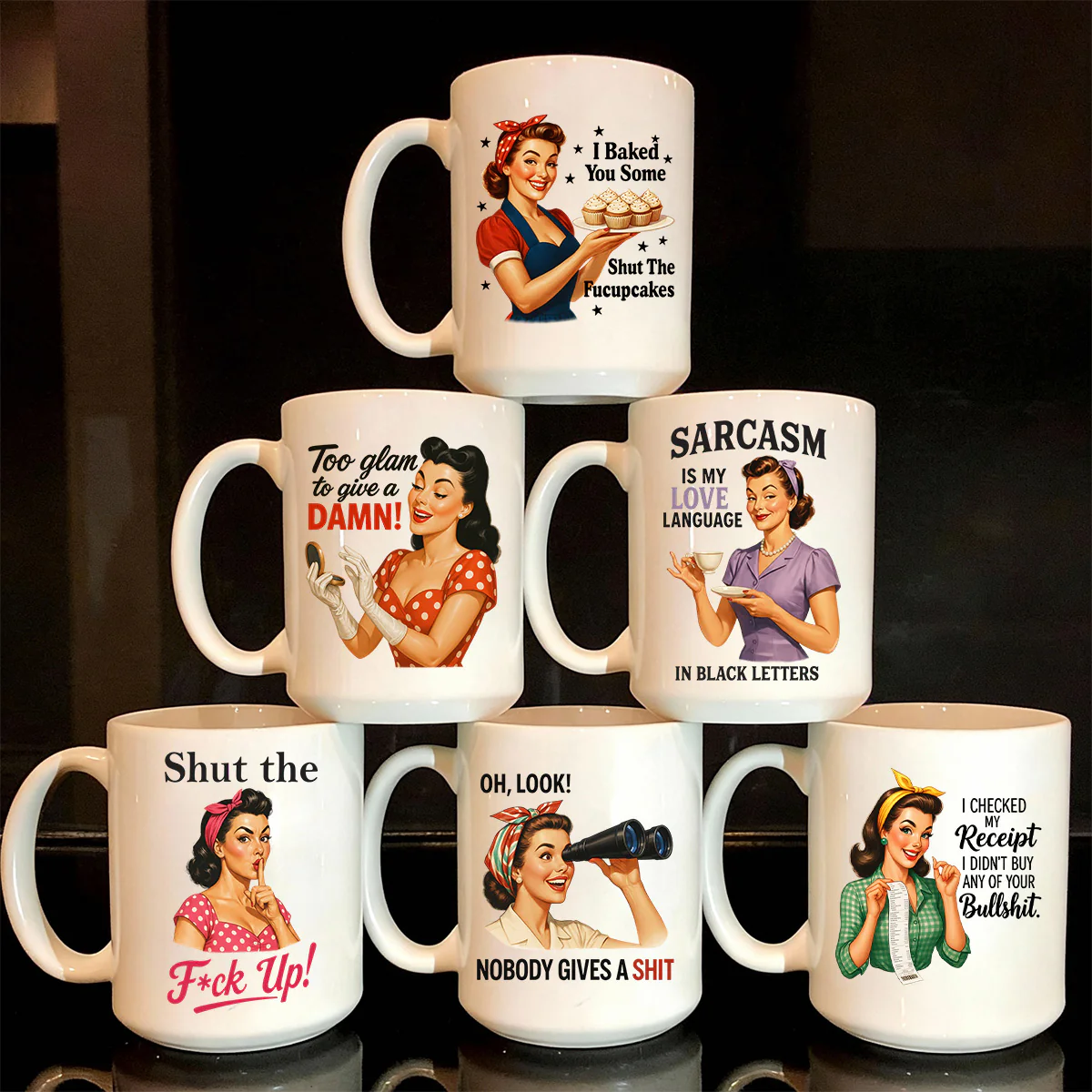 Sarcastic Retro White Elephant Gift - Personalized Ceramic Coffee Mug - Image 2
