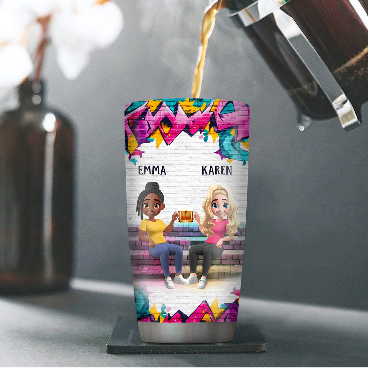 Sassy Soul Sisters - Personalized Stainless Steel Tumbler - Image 4