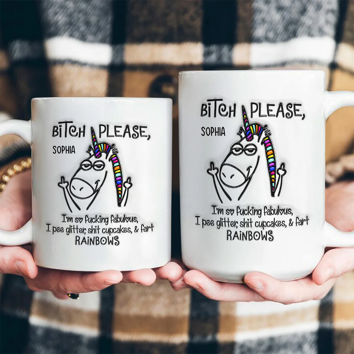 Sassy Unicorn - Personalized Ceramic Coffee Mug - Image 4