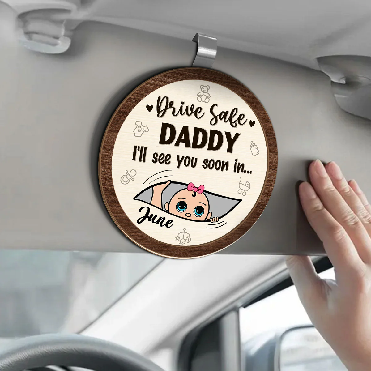 See You Soon - Personalized Car Visor Clip - Image 3
