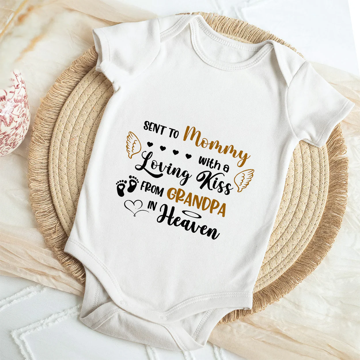 Sent To Mommy With A Loving Kiss - Personalized Baby Onesie - Image 4