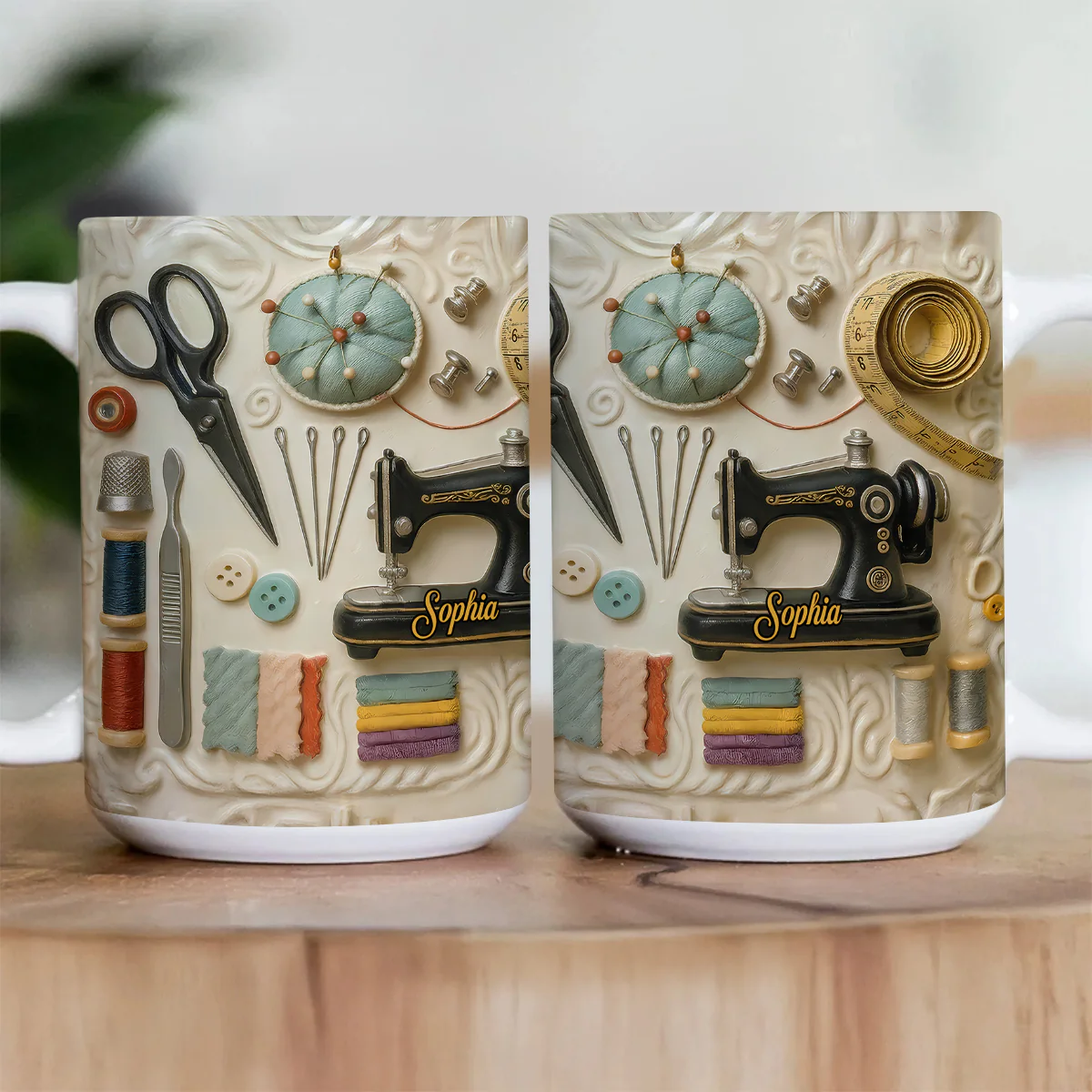 Sew Much Love - Personalized Ceramic Coffee Mug - Image 2