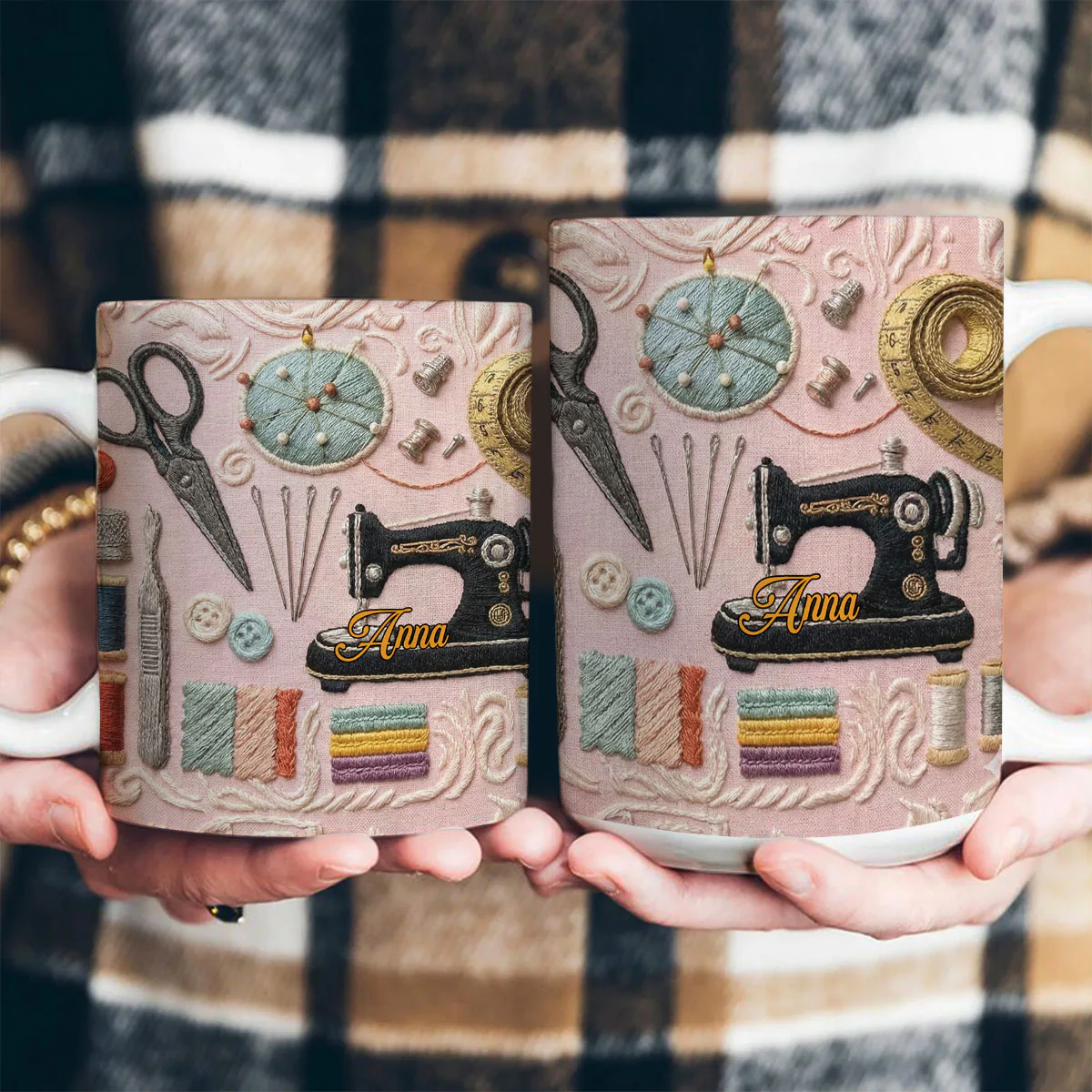 Sew Much Love - Personalized Ceramic Coffee Mug - Image 4