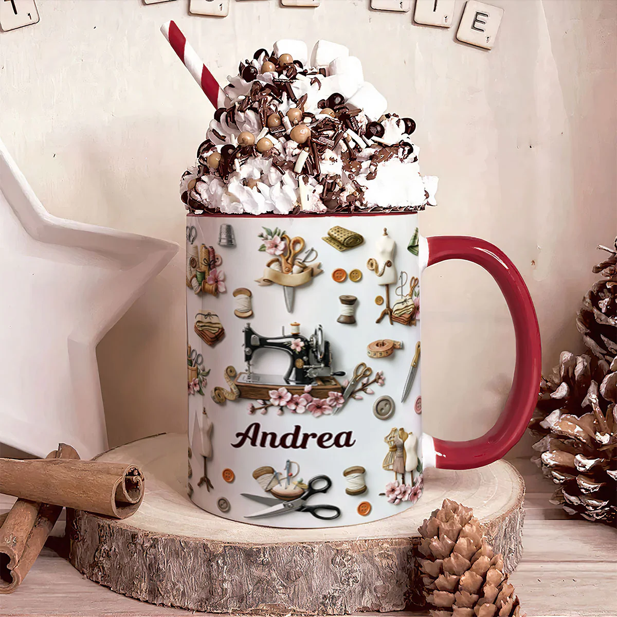 Sewing Room Treasures - Personalized Accent Mug - Image 2