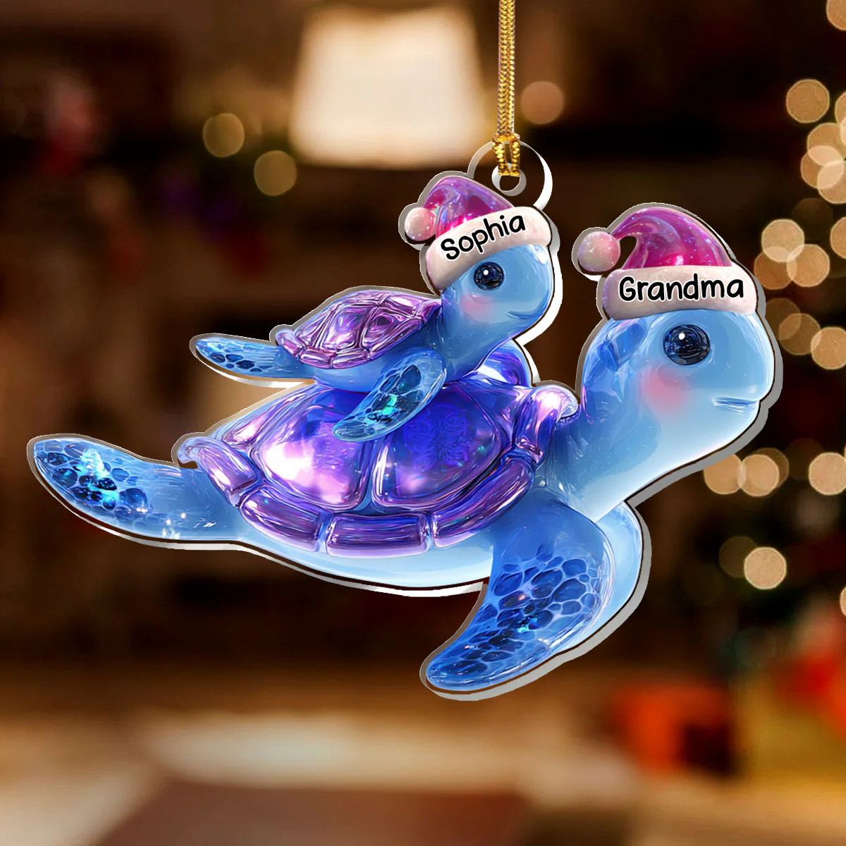 Shell Of Love - Personalized 1-Layer Acrylic Ornament - Image 2