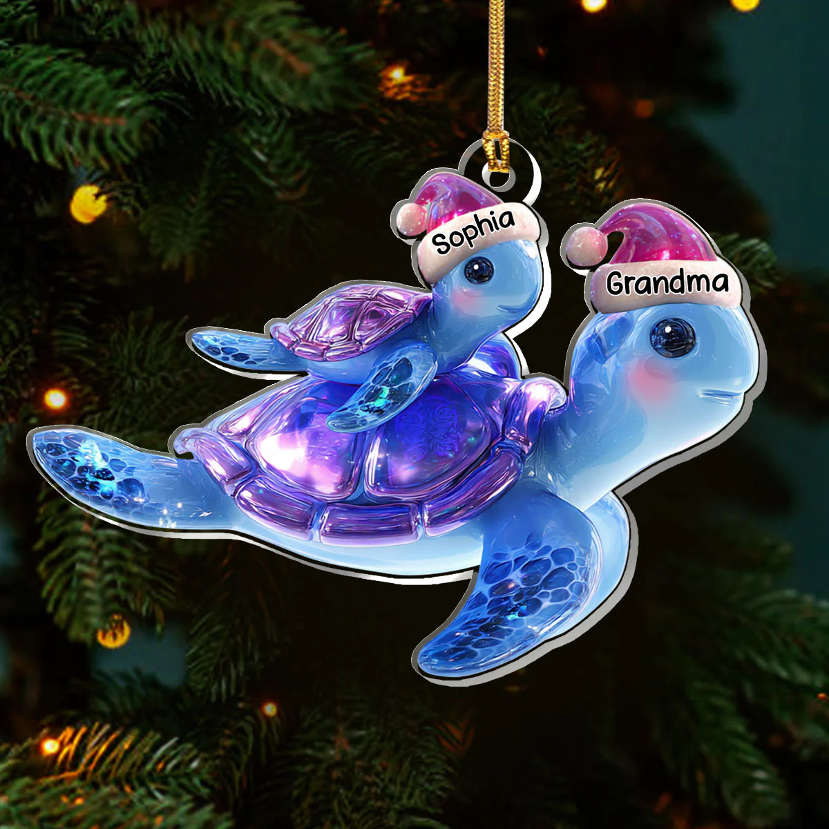 Shell Of Love - Personalized 1-Layer Acrylic Ornament - Image 3