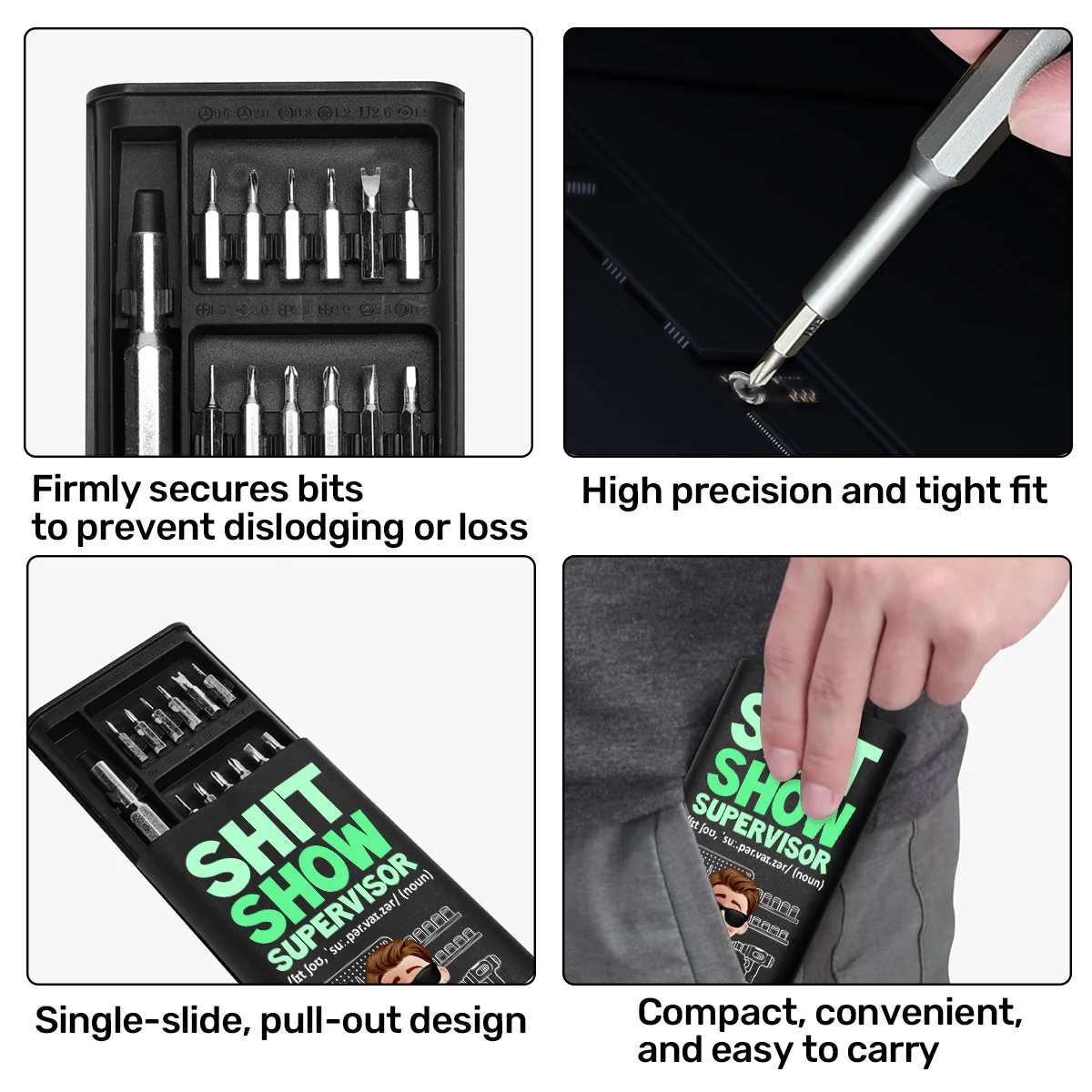 Shit Show Supervisor - Personalized Screwdriver Set - Image 5